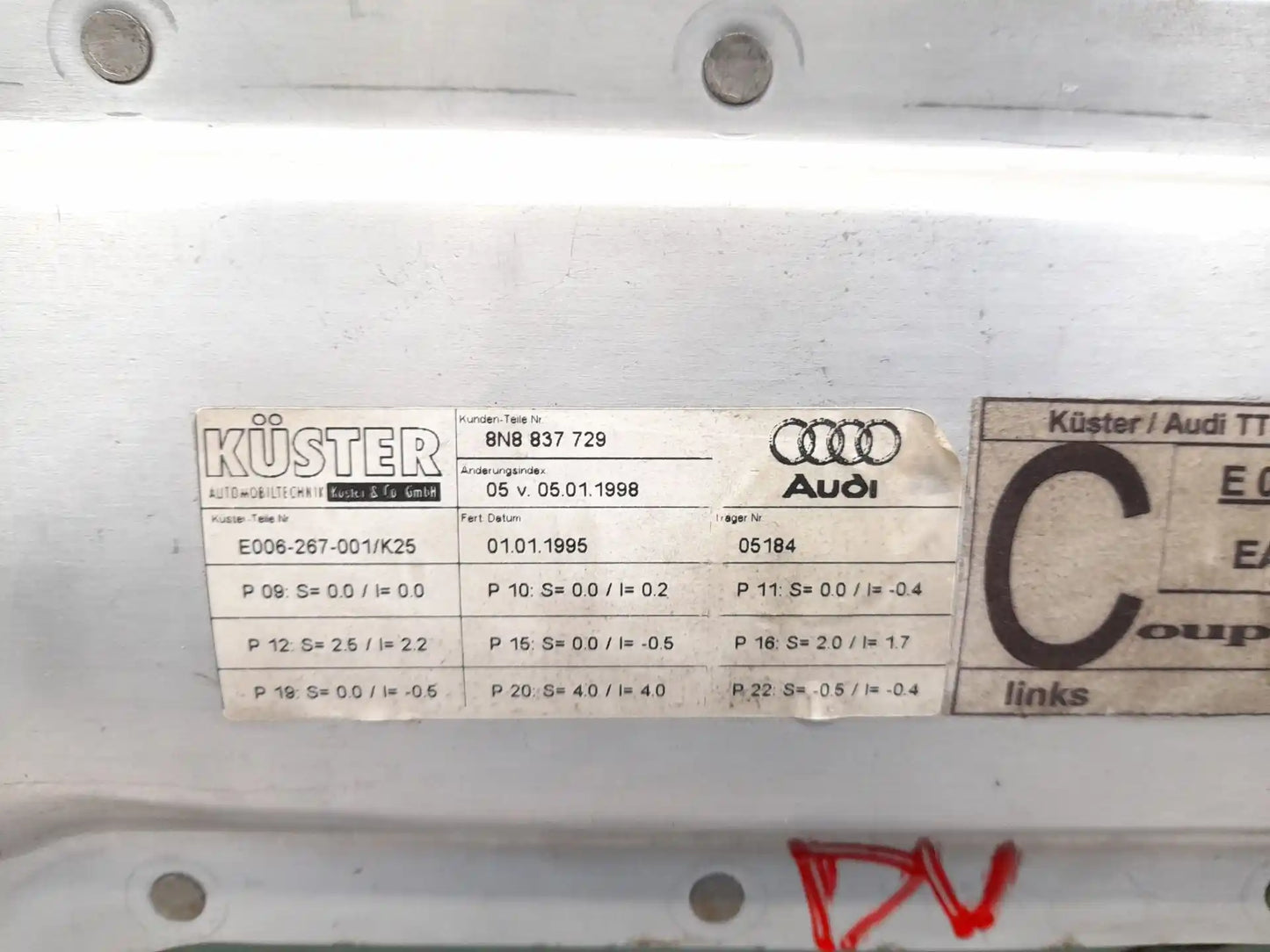 Elevalunas delantero izquierdo + motor 8N8837729 | Audi TT (8N3)