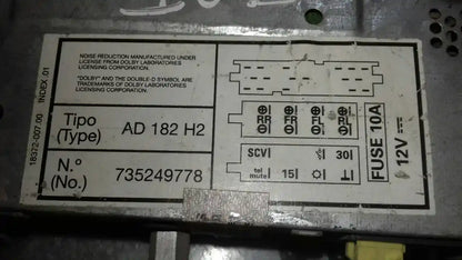 Sistema de Rádio | Fiat Bravo I